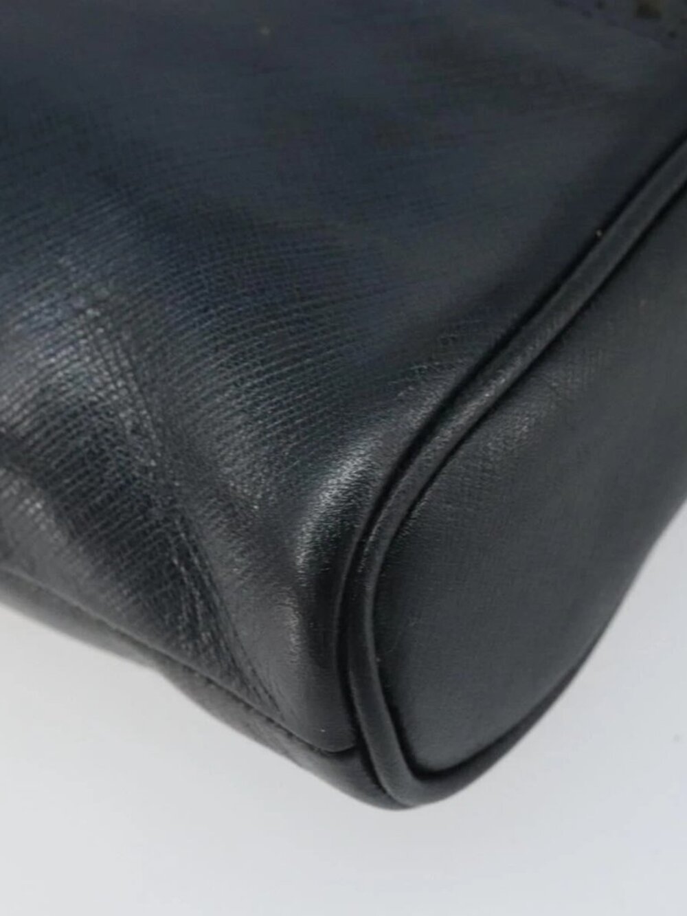 Christian Dior Shoulder Bag Leather Navy Gold Auth bs33276 - Picture 11 of 15